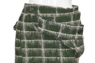 Lot 276 - A rare John Galliano green Linton tweed suit, 'The Ludic Game' collection, Autumn-Winter 1985-86
