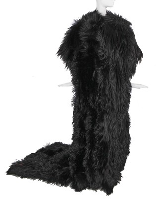 Lot 120 - A Jean-Louis Scherrer haute couture by Stéphane Rolland black Mongolian lamb evening coat, Autumn-Winter 2000-01