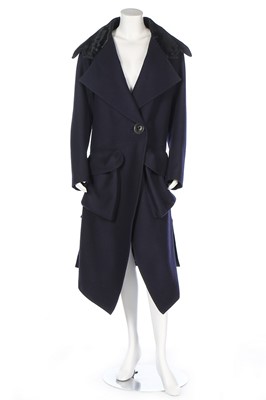 Lot 286 - A John Galliano navy wool coat, 'Renee'...