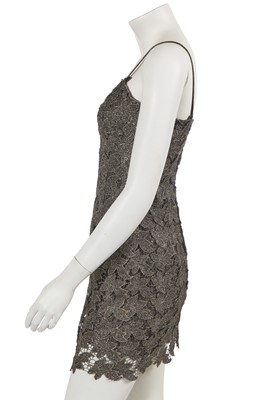Lot 388 - A Gianni Versace gold lurex lace mini dress, circa 1986