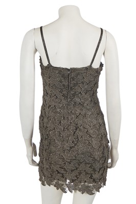 Lot 388 - A Gianni Versace gold lurex lace mini dress, circa 1986