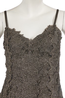 Lot 388 - A Gianni Versace gold lurex lace mini dress, circa 1986