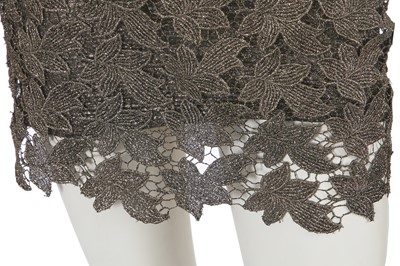 Lot 388 - A Gianni Versace gold lurex lace mini dress, circa 1986