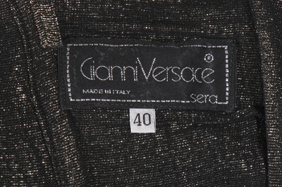 Lot 388 - A Gianni Versace gold lurex lace mini dress, circa 1986