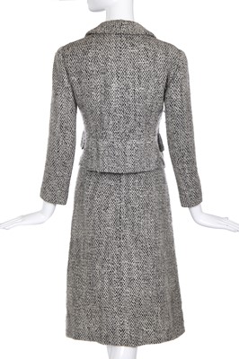 Lot 340 - A Christian Dior haute couture by Marc Bohan grey tweed suit, Model 135, 'Shopping', Spring-Summer 1964