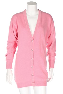 Lot 315 - A Chanel pink knitted cardigan, modern,...