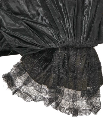 Lot 408 - A Jeanne Lanvin black taffeta robe de style, 1920-25