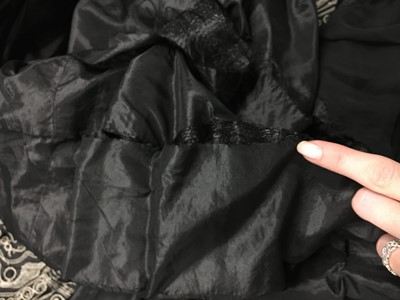 Lot 408 - A Jeanne Lanvin black taffeta robe de style, 1920-25