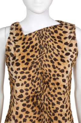 Lot 136 - A Gianni Versace faux leopard fur dress, probably Autumn-Winter 1994-95
