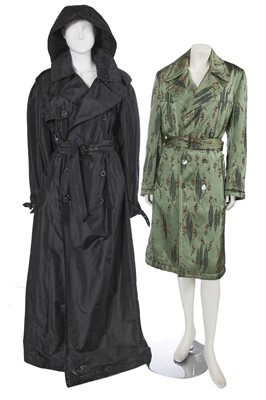 Lot 257 - A Jean Paul Gaultier green rayon-silk blend coat, ‘The Christo Effect’ collection, Autumn-Winter 2002-03