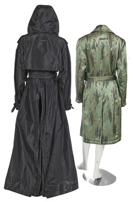 Lot 257 - A Jean Paul Gaultier green rayon-silk blend coat, ‘The Christo Effect’ collection, Autumn-Winter 2002-03