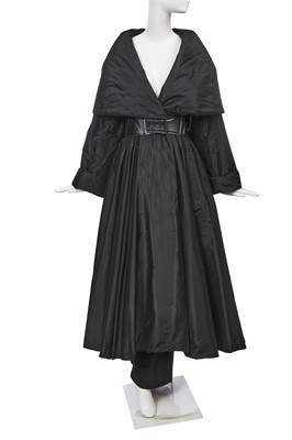 Lot 137 - An Azzedine Alaïa black polyester coat, 1990s