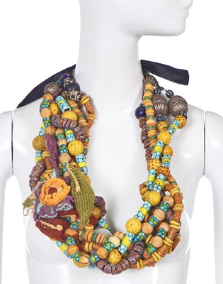 Lot 102 - A rare Vivienne Westwood Venetian Millefiori beaded necklace, 'On Liberty' collection, Autumn-Winter 1994-95