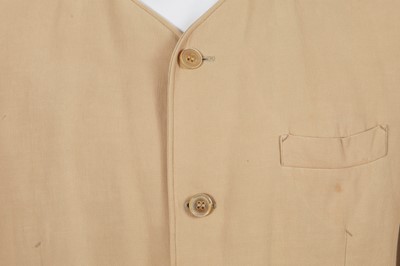 Lot 79 - A Jean Paul Gaultier men's beige cotton blend suit, ‘The Couple -Adam and Eve, Today’s Rastas’, Spring-Summer 1991