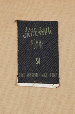 Lot 79 - A Jean Paul Gaultier men's beige cotton blend suit, ‘The Couple -Adam and Eve, Today’s Rastas’, Spring-Summer 1991
