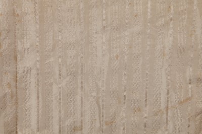 Lot 424 - An ivory striped silk robe a l'Anglaise, 1773