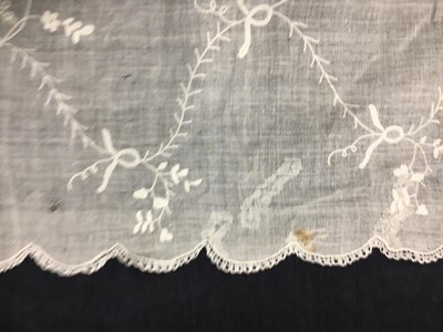 Lot 424 - An ivory striped silk robe a l'Anglaise, 1773