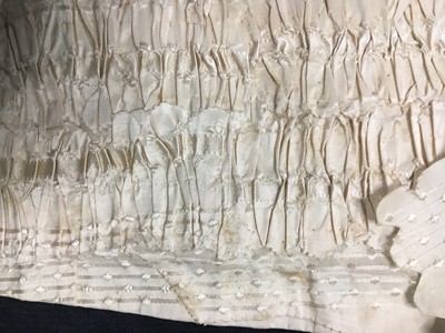 Lot 424 - An ivory striped silk robe a l'Anglaise, 1773
