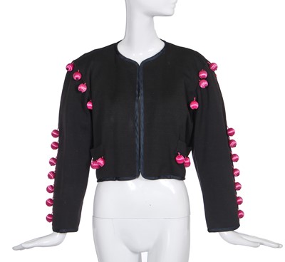 Lot 145 - An Yves Saint Laurent black cotton jacket, circa 1990