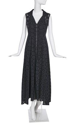 Lot 54 - A Chanel black cotton broderie anglaise dress, Spring-Summer 2001