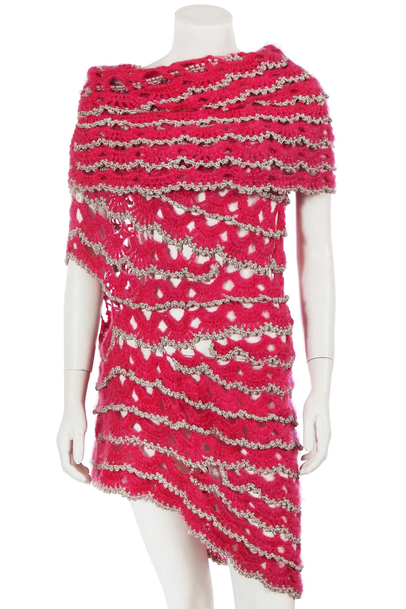 Lot 285 - A Junya Watanabe/Comme des Garçon pink mohair sweater-dress, Autumn-Winter 2004-05