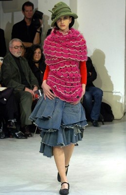 Lot 285 - A Junya Watanabe/Comme des Garçon pink mohair sweater-dress, Autumn-Winter 2004-05