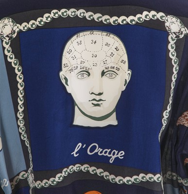 Lot 420 - Two English Eccentrics printed silk garments, 1980s