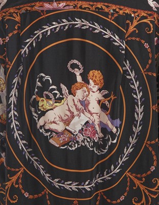 Lot 420 - Two English Eccentrics printed silk garments, 1980s
