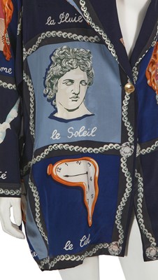 Lot 420 - Two English Eccentrics printed silk garments, 1980s