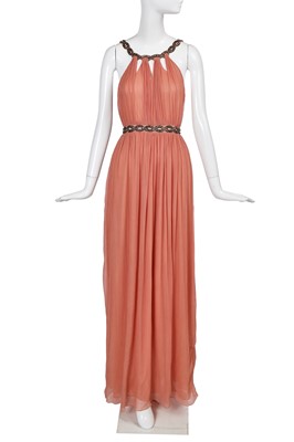 Lot 182 - A John Galliano powder-pink chiffon evening dress, circa 2009