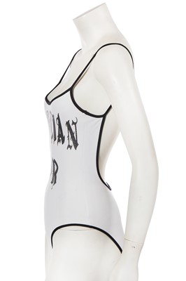 Lot 260 - A Christian Dior by John Galliano printed stretch polyamide body, 'Street Chic' collection, Spring-Summer 2002