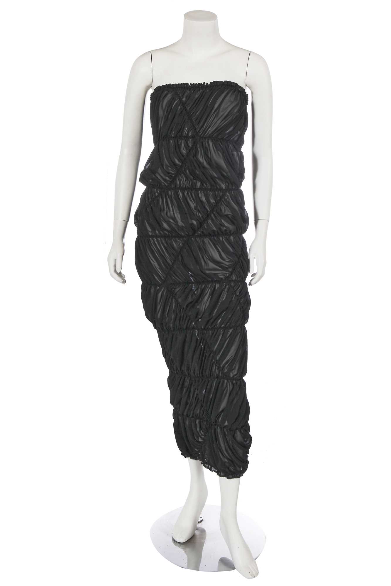 Lot 279 - A Comme des Garçons black polyester dress, 2008