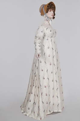 Lot 47 - A printed cotton day dress, English, circa 1806