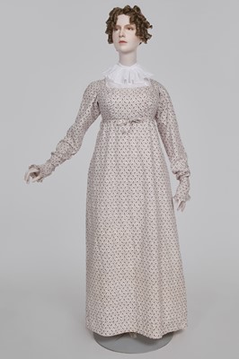 Lot 54 - A roller-printed cotton day dress, English, circa 1808