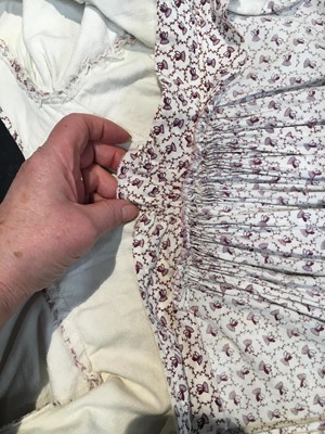 Lot 54 - A roller-printed cotton day dress, English, circa 1808