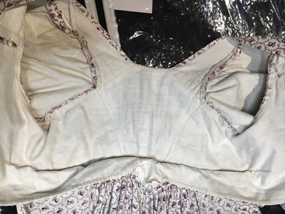 Lot 54 - A roller-printed cotton day dress, English, circa 1808