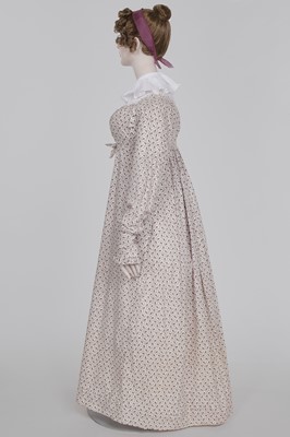 Lot 54 - A roller-printed cotton day dress, English, circa 1808