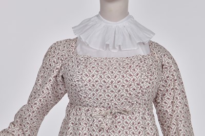 Lot 54 - A roller-printed cotton day dress, English, circa 1808
