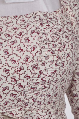 Lot 54 - A roller-printed cotton day dress, English, circa 1808