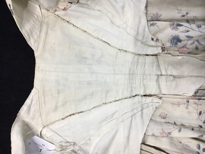 Lot 1 - A printed Indian chintz open robe, English, 1795-1796