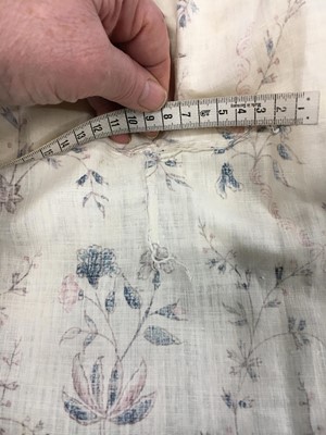 Lot 1 - A printed Indian chintz open robe, English, 1795-1796