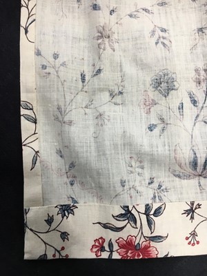 Lot 1 - A printed Indian chintz open robe, English, 1795-1796