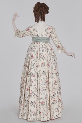Lot 1 - A printed Indian chintz open robe, English, 1795-1796