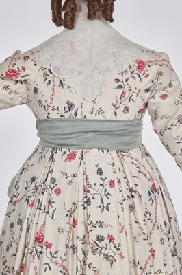 Lot 1 - A printed Indian chintz open robe, English, 1795-1796