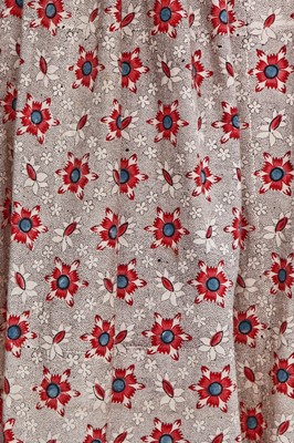 Lot 6 - A printed cotton round gown, French, circa 1797
