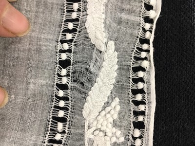 Lot 6 - A printed cotton round gown, French, circa 1797