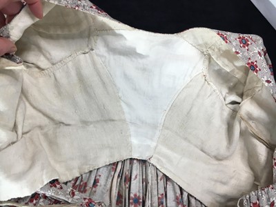 Lot 6 - A printed cotton round gown, French, circa 1797