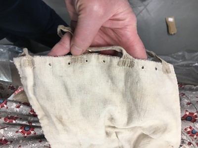 Lot 6 - A printed cotton round gown, French, circa 1797