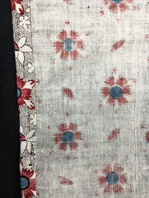 Lot 6 - A printed cotton round gown, French, circa 1797