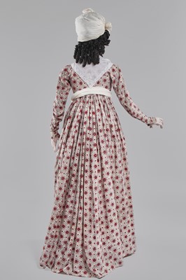 Lot 6 - A printed cotton round gown, French, circa 1797